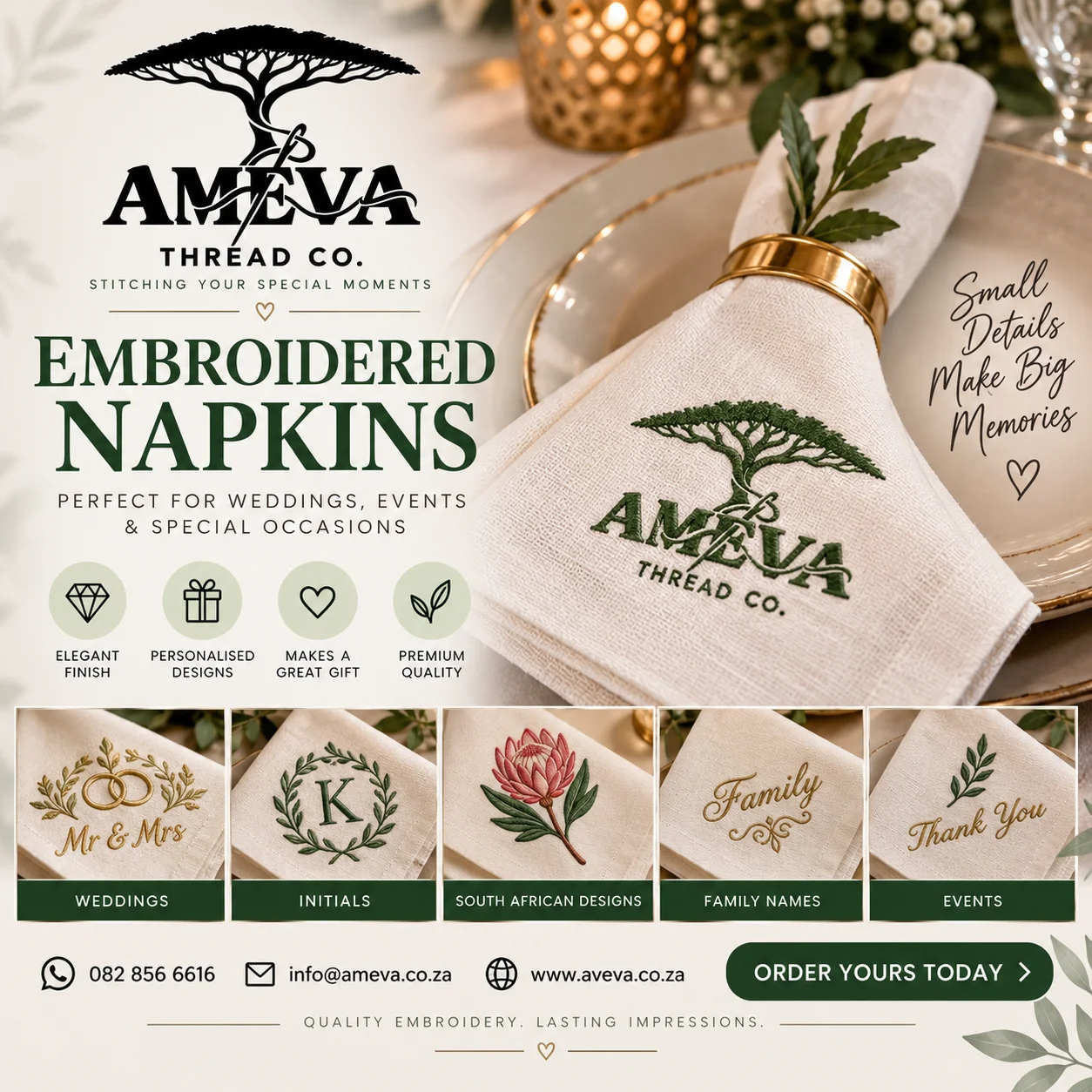 Details for your special day