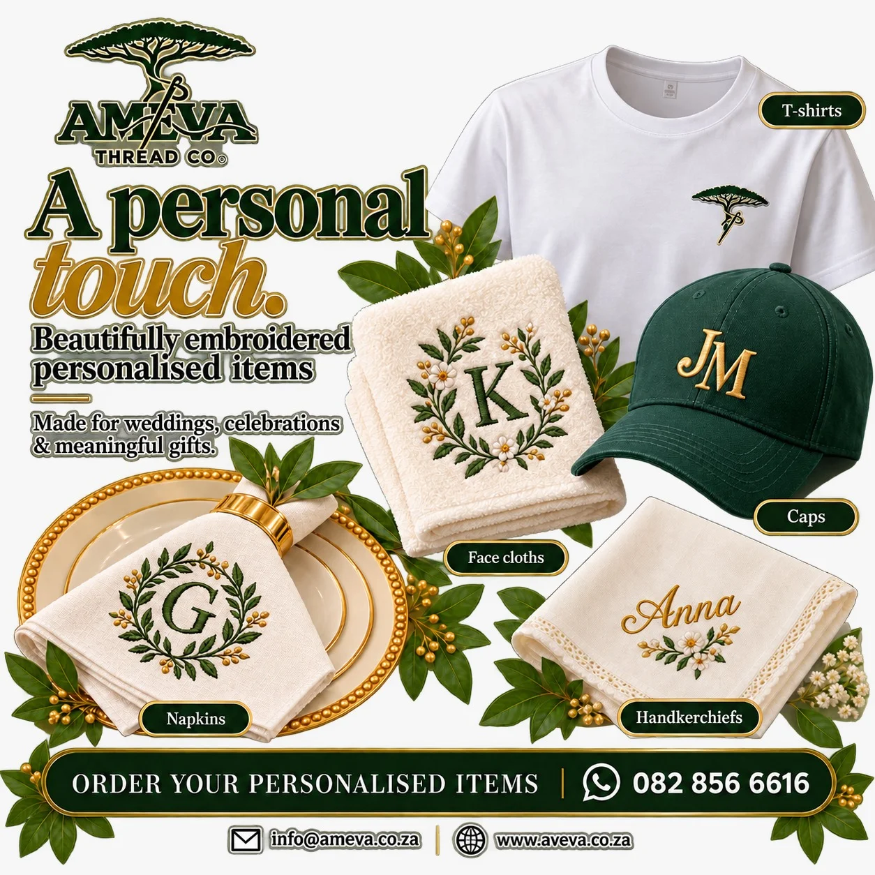 Personal touches, meaningful gifts